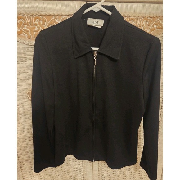 AGB Jackets & Blazers - Womens Jacket  Sz L  AGB Byer Zipfront Lightweight‎ Navy Made in USA - Mint